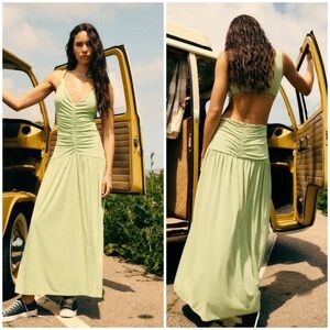 Zara Light Green Maxi Dress